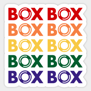 Box Box F1 Tyre Multi Colour Design Sticker